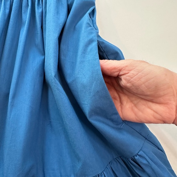 Abercrombie & Fitch Smocked Mini Dress Blue Women’s Size Large Tall (LT) - Picture 4 of 12